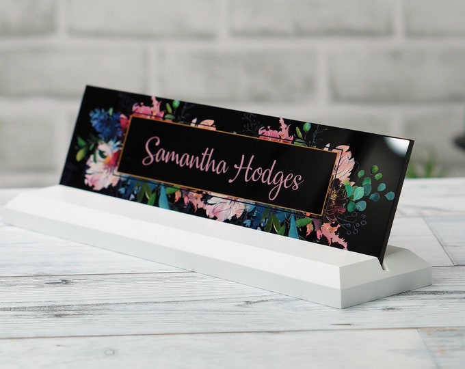 Classic Desk Name Plate.   Made Exclusively by Garo Signs. Size 10" x 2.5”