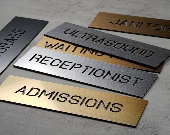 Lasered Metal Wall & Door Sign. 10" x 2.5"