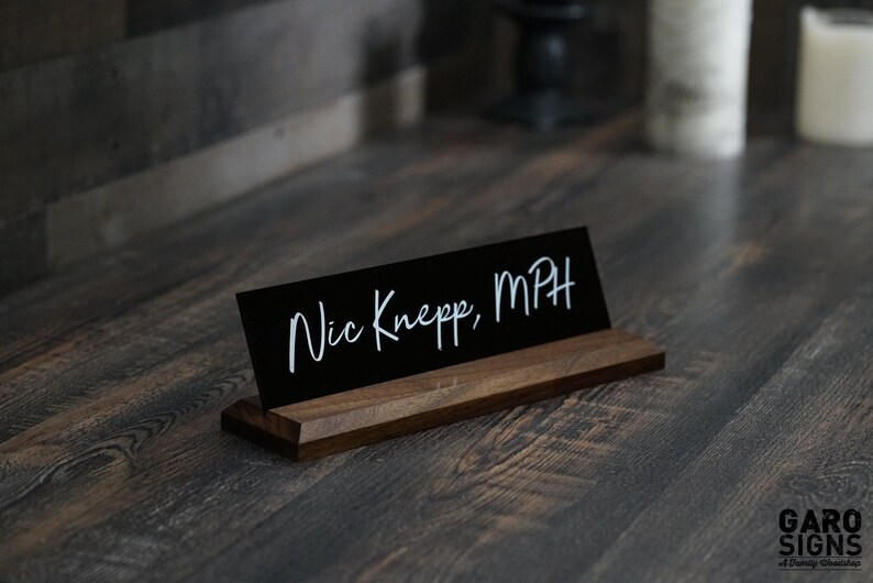 Classic Desk Name Plate. Made Exclusively by Garo Signs. Size 10 x 2.5 image 4