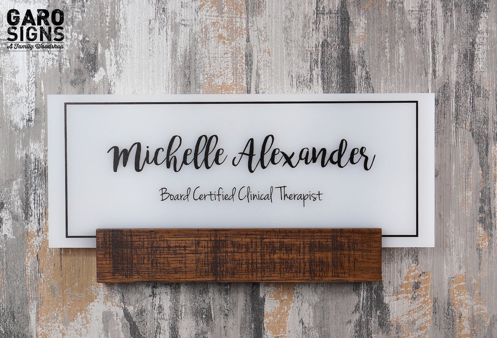 Personalized Wall Door Name plate with Business Logo / Office Etsy