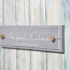 Rustic Wall & Door Flush Mount Name Plate. Made Exclusively by Garo Signs. Size 10 x 2.5 image 2