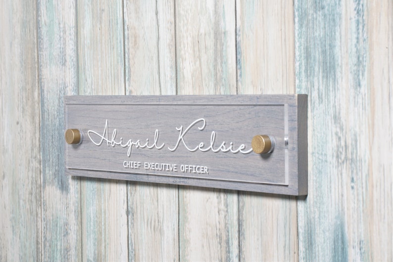 Rustic Wall & Door Flush Mount Name Plate. Made Exclusively by Garo Signs. Size 10 x 2.5 image 2