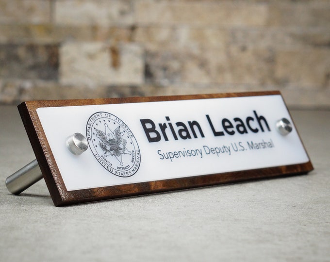 Coworker Gift and Desk Decor - Personalized Desk Nameplate - 10 x 2.5 inches