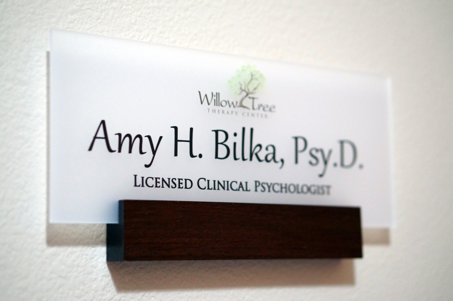Personalized Wall Door Name Plate With Business Logo Made Of Real