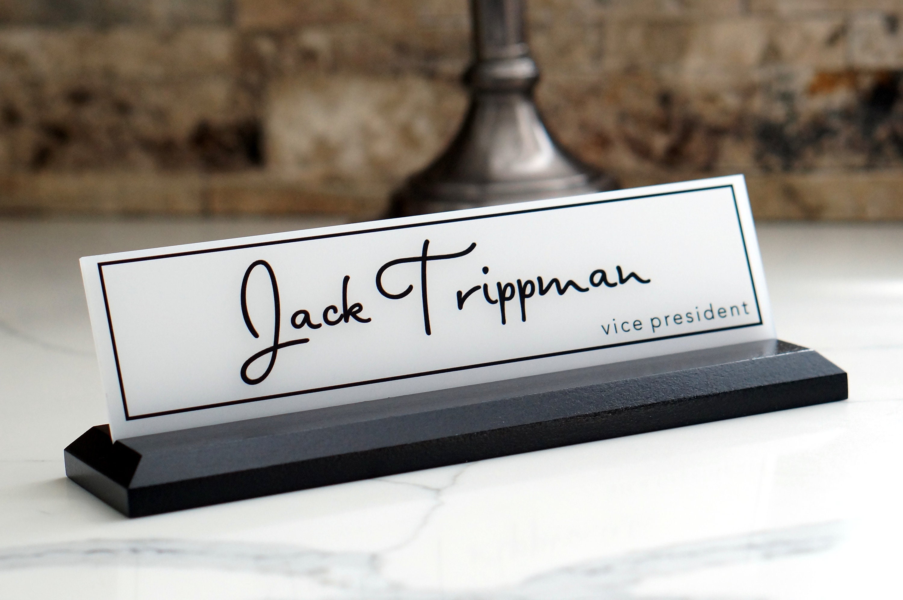Desk name plate modern office decor graduation gift for her etsy canada