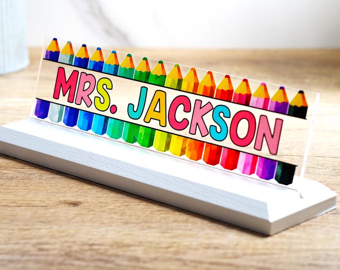 Personalized Teacher Desk Name Plate - Teacher Gift, Custom Teacher Desk, Name Plate Plaque, Name Plate for Desk, Teacher Appreciation Gift
