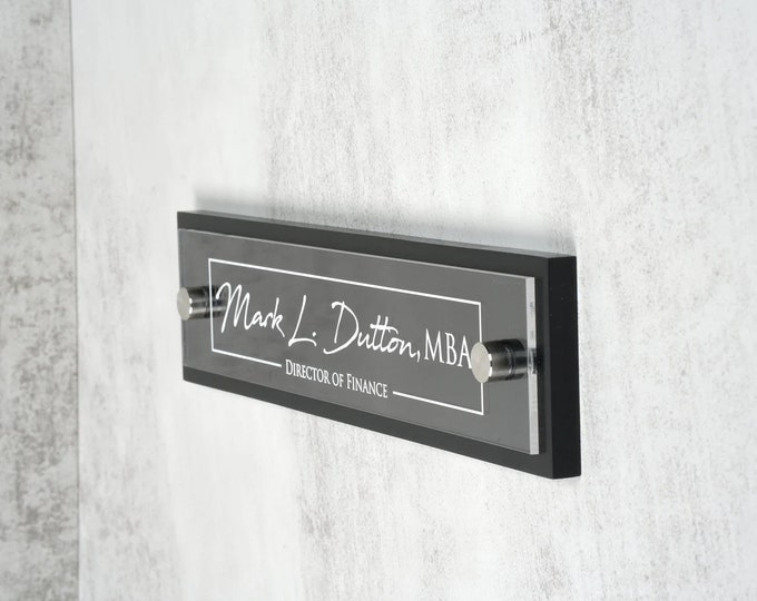 Personalized Wall or Door Name Plate.   Made Exclusively by Garo Signs. Size 10" x 2.5"
