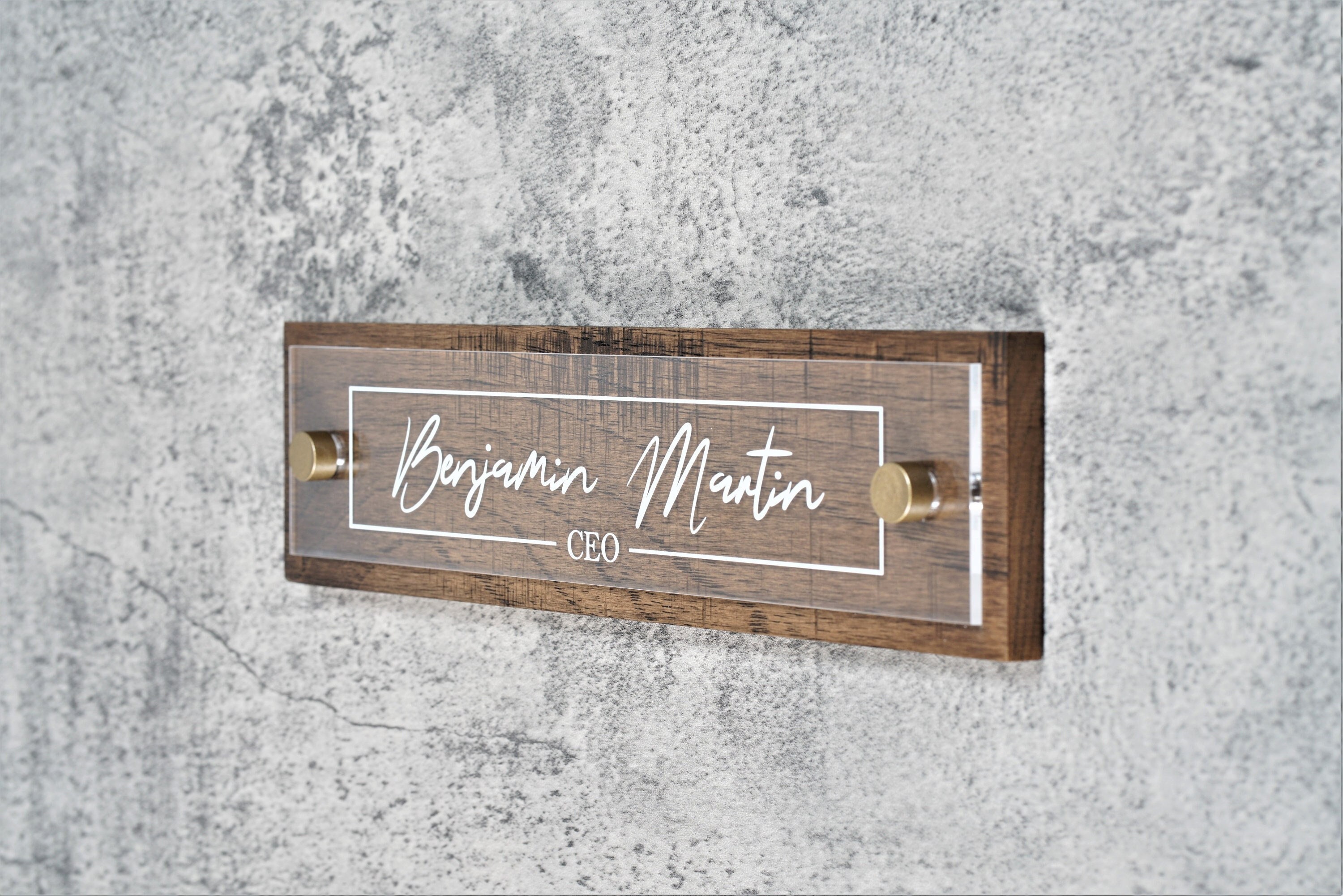 Rustic Wall & Door Flush Mount Name Plate. Made Exclusively by