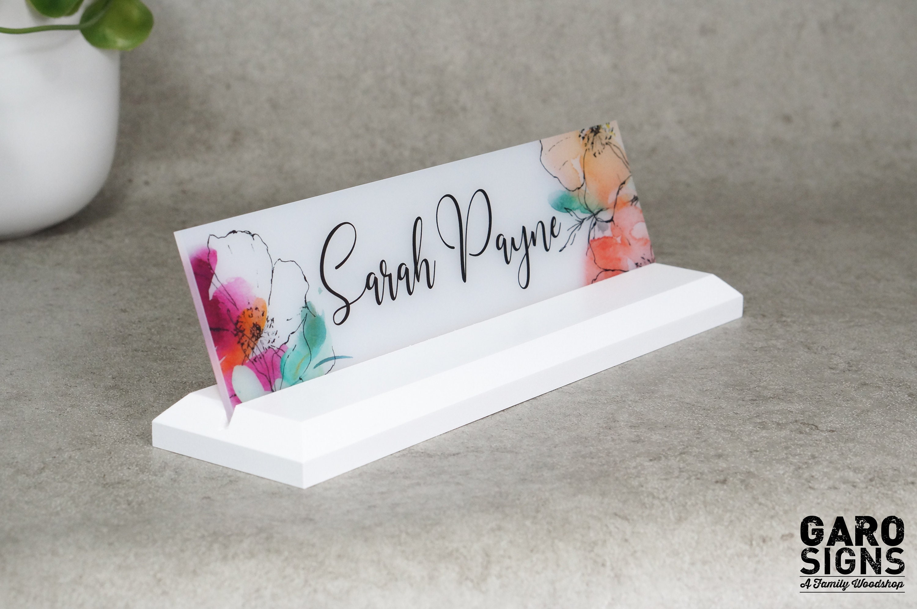 desk name plate modern office decor graduation gift for her name