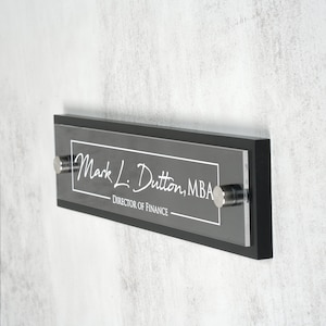 Rustic Wall & Door Flush Mount Name Plate. Made Exclusively by Garo Signs. Size 10 x 2.5 image 7