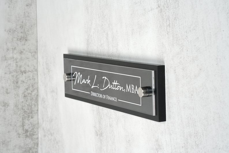 Rustic Wall & Door Flush Mount Name Plate. Made Exclusively by Garo Signs. Size 10 x 2.5 image 7