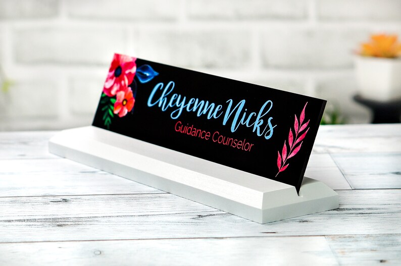 Desk Name Plate Office Supply Personalized Secretary Sign Gift Etsy