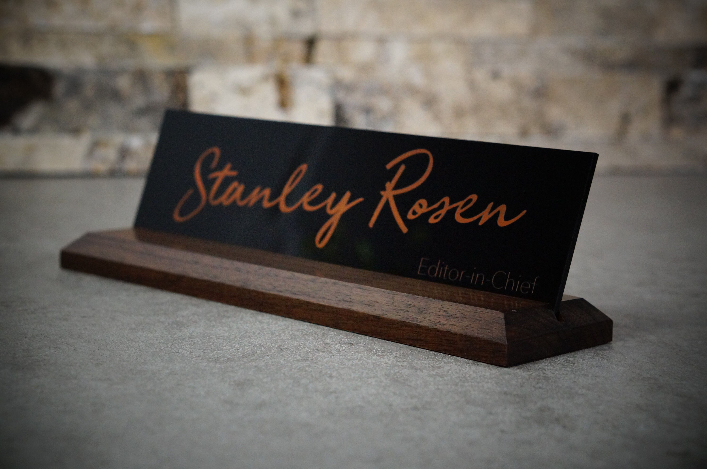 Bronze Anniversary Gift for Him/ Desk Name Plate ...