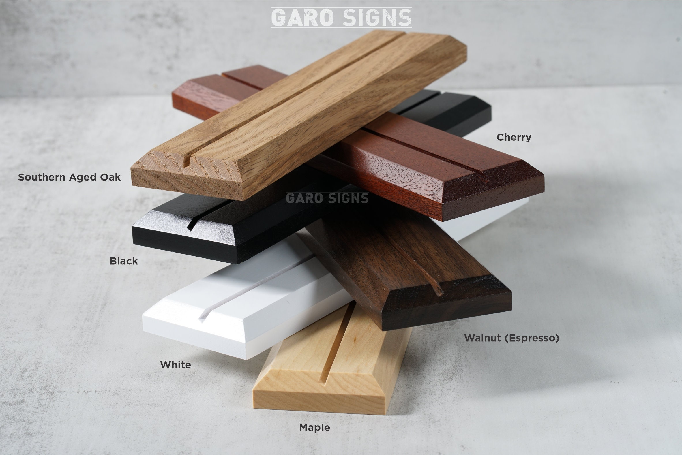 Personalized Executive Desk Name Plate. Pen and Business Card Holder slots included -   Plaque made Exclusively by Garo Signs.