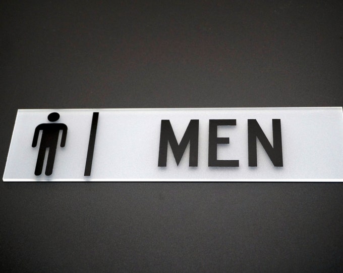 Acrylic Only Restroom Sign.   10 x 2.5 inches