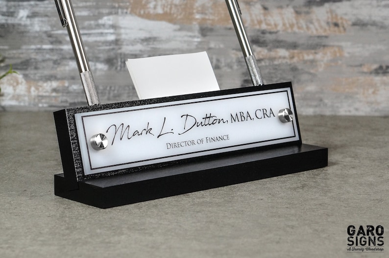 Executive Desk Name Plate. Made Exclusively by Garo Signs. Size 10 x 2.5 image 3