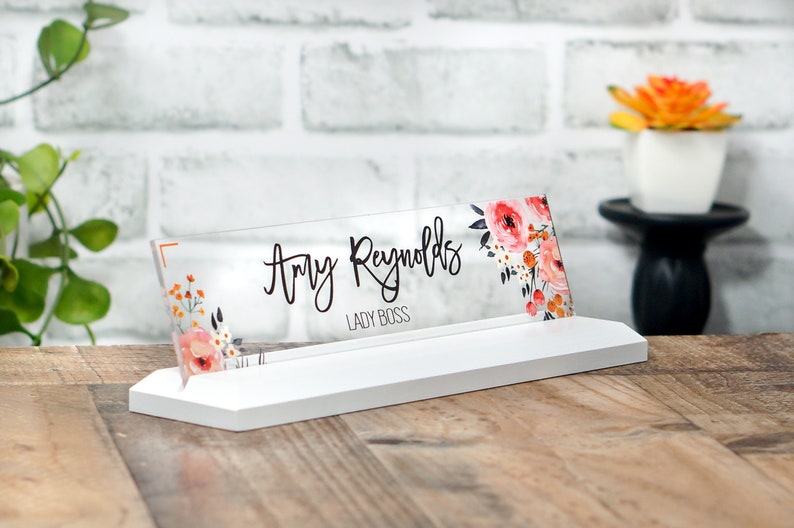 Classic Desk Name Plate. Made Exclusively by Garo Signs. Size 10 x 2.5 image 7