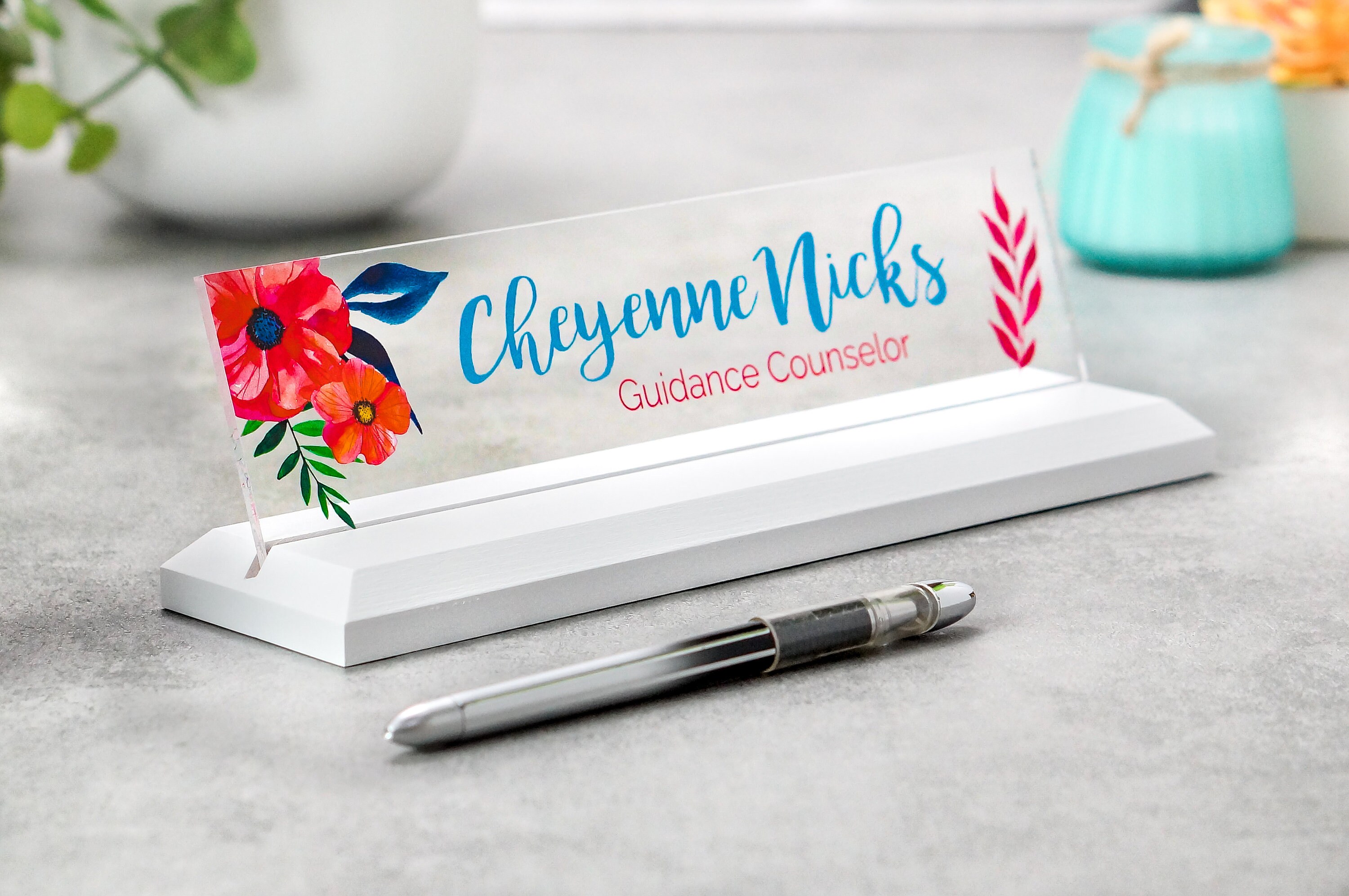 Desk Name Plate Modern Office Decor Graduation Gift For Her Etsy Ireland