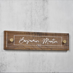 Rustic Wall & Door Flush Mount Name Plate. Made Exclusively by Garo Signs. Size 10 x 2.5 image 8