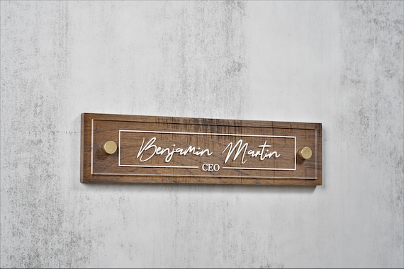 Rustic Wall & Door Flush Mount Name Plate. Made Exclusively by Garo Signs.  Size 10 X 2.5 -  Canada