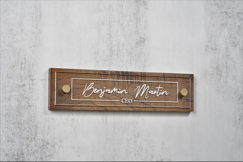 Rustic Wall & Door Flush Mount Name Plate. Made Exclusively by Garo Signs. Size 10 x 2.5 image 8