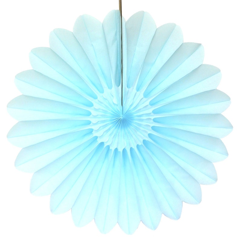 Light Pastel Blue Paper Fan Party Decoration for Baby Shower Etsy