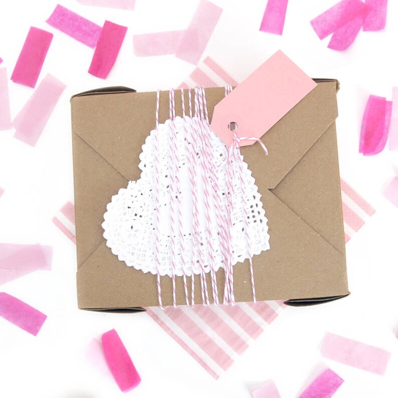 Gift Wrap Heart Paper Doilies for Presents Crafting Etsy