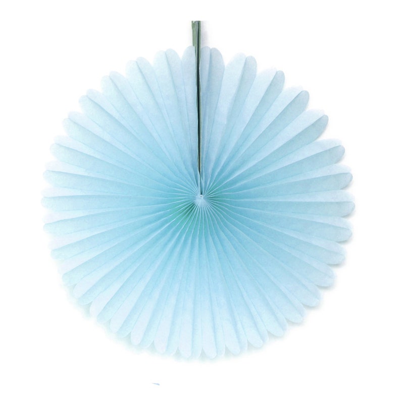 Light Pastel Blue Paper Fan Party Decoration for Baby Shower Etsy