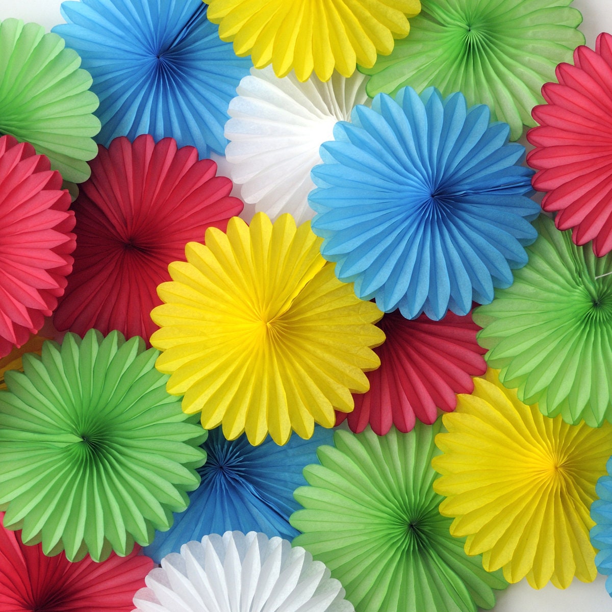 Green Paper Fan Set Party Decoration for Children's Etsy