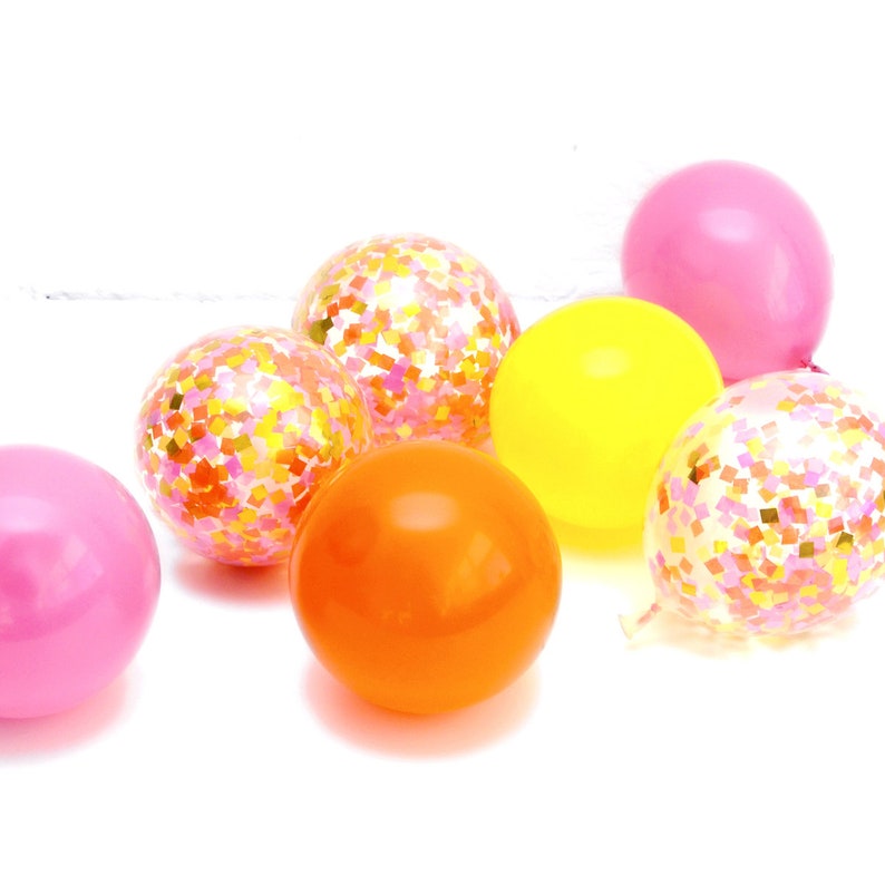 Sunshine Burst Confetti Balloon Collection Party Decoration Etsy