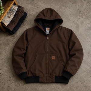 Carhartt Active Jacket Dark Brown - Etsy