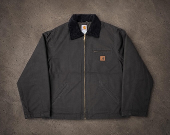 Veste Carhartt Detroit style vintage : manteau workwear en toile délavé