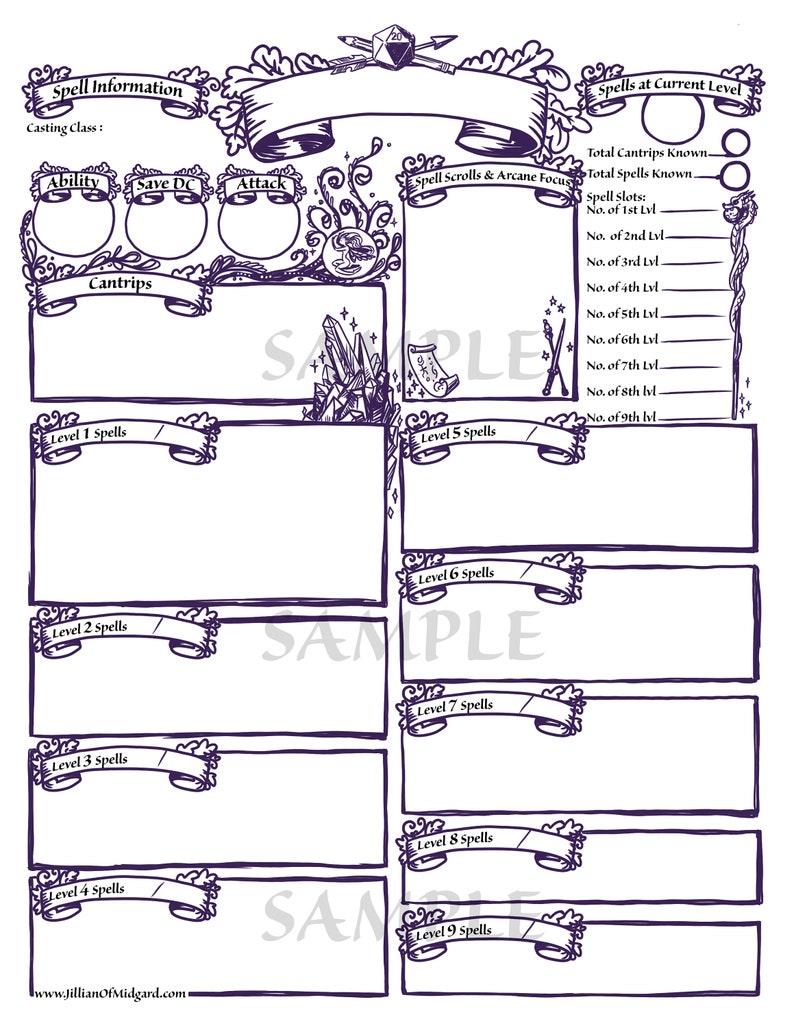pdf printable dungeons dragons 5th ed character sheet
