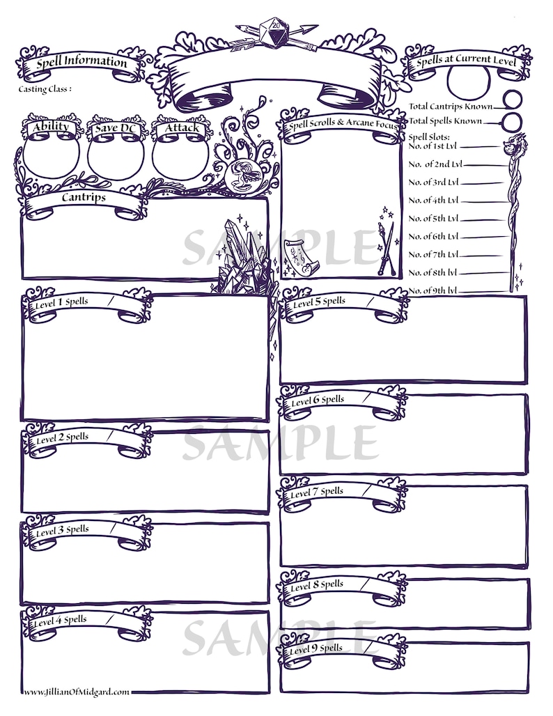 pdf printable dungeons dragons 5th ed character sheet