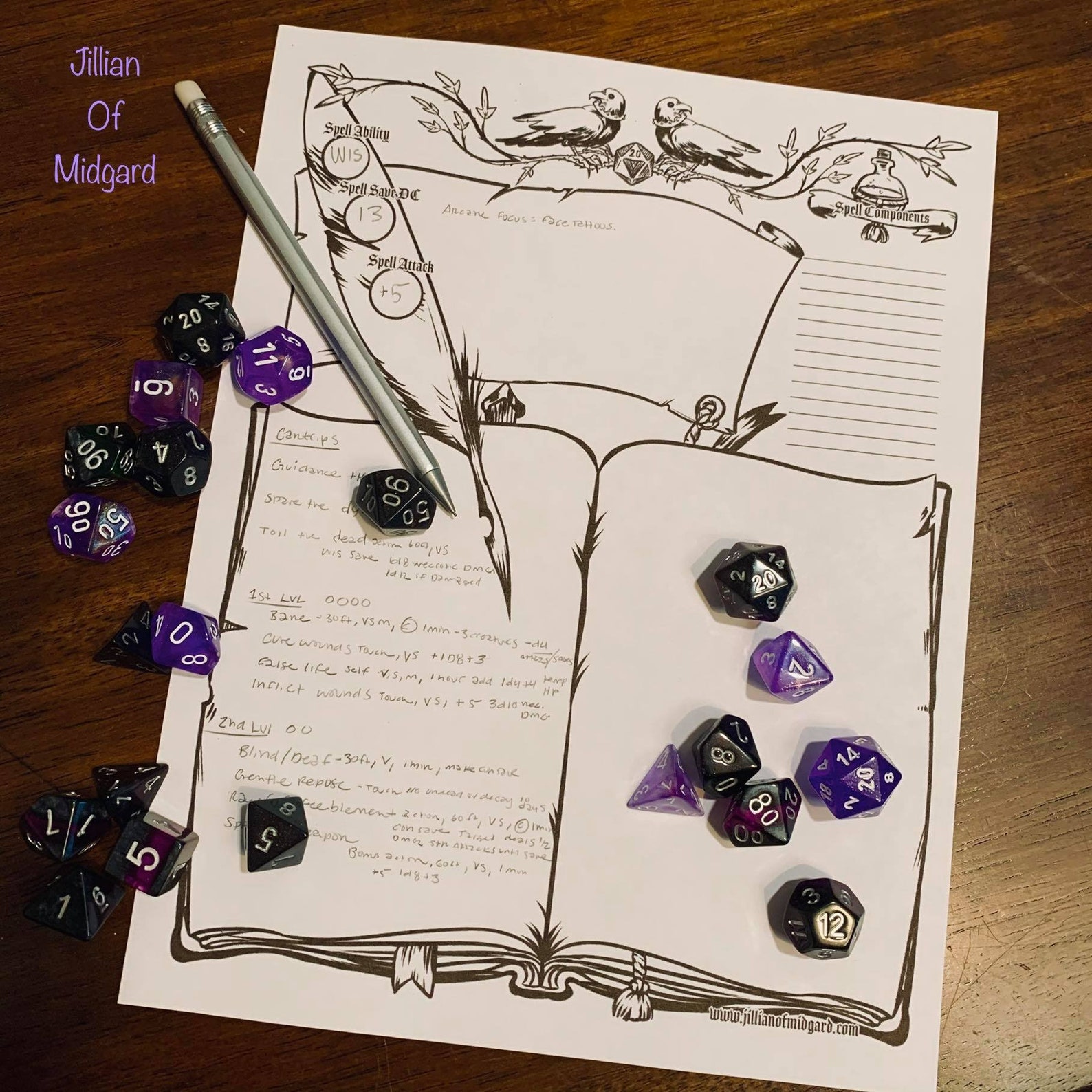 PDF Downloadable Jillian of Midgard Illustrated D&D 5th Ed - Etsy
