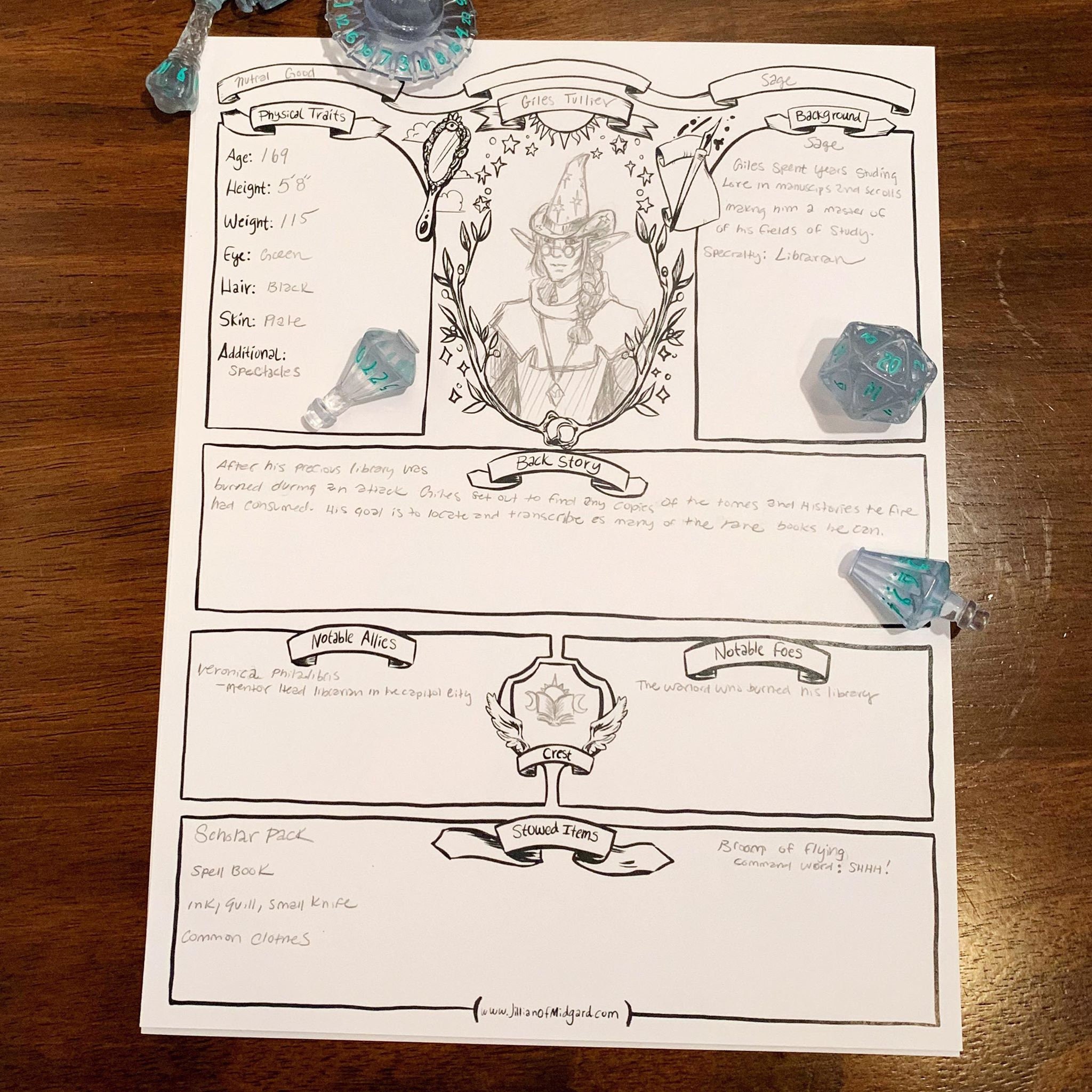 PDF Downloadable Jillian of Midgard Illustrated D&D 5th Ed | Etsy