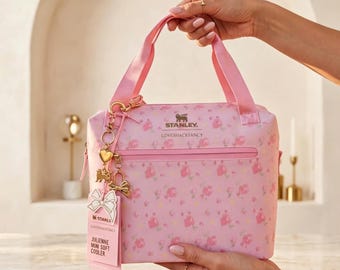 Stanley Pink Floral Mini Soft Cooler Einkaufstasche | 10er Dosen Lunchbag | Den ganzen Tag tragbaren Kühler