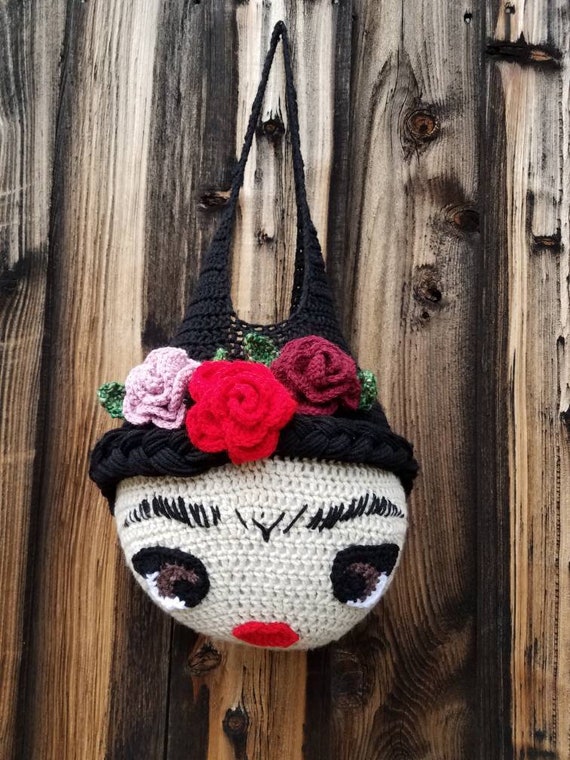 Crochet Frida Market Bag Frida Shoulder Bag Crochet Frida Hobo Bag Frida Tote Frida Accessories Frida Crochet Bag Frida Kahlo Bag Etsy