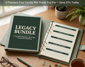 Caregiver Planner Bundle Printable, Aging Parents Medical Binder & Final Wishes Kit