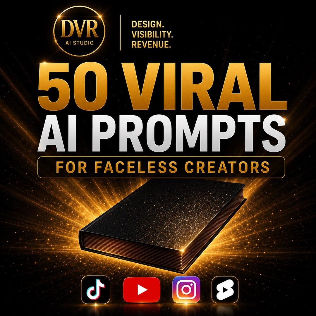 Face Less Video Operator Prompt 50 Chatgpt Prompts for Faceless Content Creators | Tiktok Reels ...