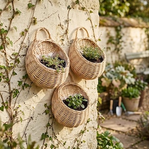 Hanging Wicker Basket - Etsy