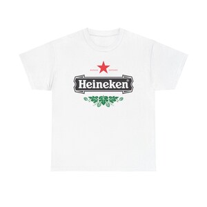 Vintage Heineken Beer Logo T Shirt Retro Brewery Graphic Tee Unisex Streetwear Shirt Bar Pub Drinking Party Gift image 2