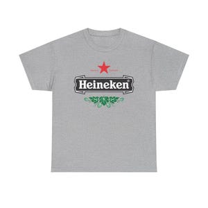 Vintage Heineken Beer Logo T Shirt Retro Brewery Graphic Tee Unisex Streetwear Shirt Bar Pub Drinking Party Gift image 3