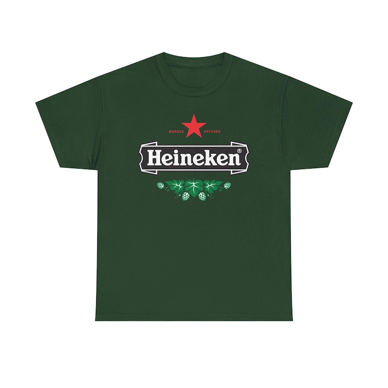 Vintage Heineken Beer Logo T Shirt Retro Brewery Graphic Tee Unisex Streetwear Shirt Bar Pub Drinking Party Gift image 6