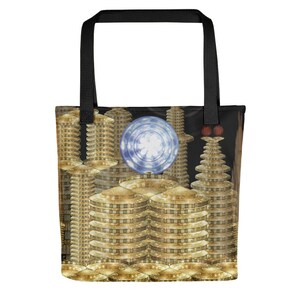 Einkaufstasche Stadt Glitter