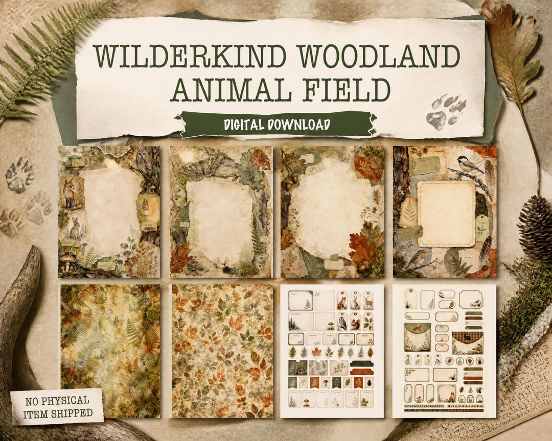 Wilderkind Woodland Animal Field Journal Kit, Printable Journal Pages ...
