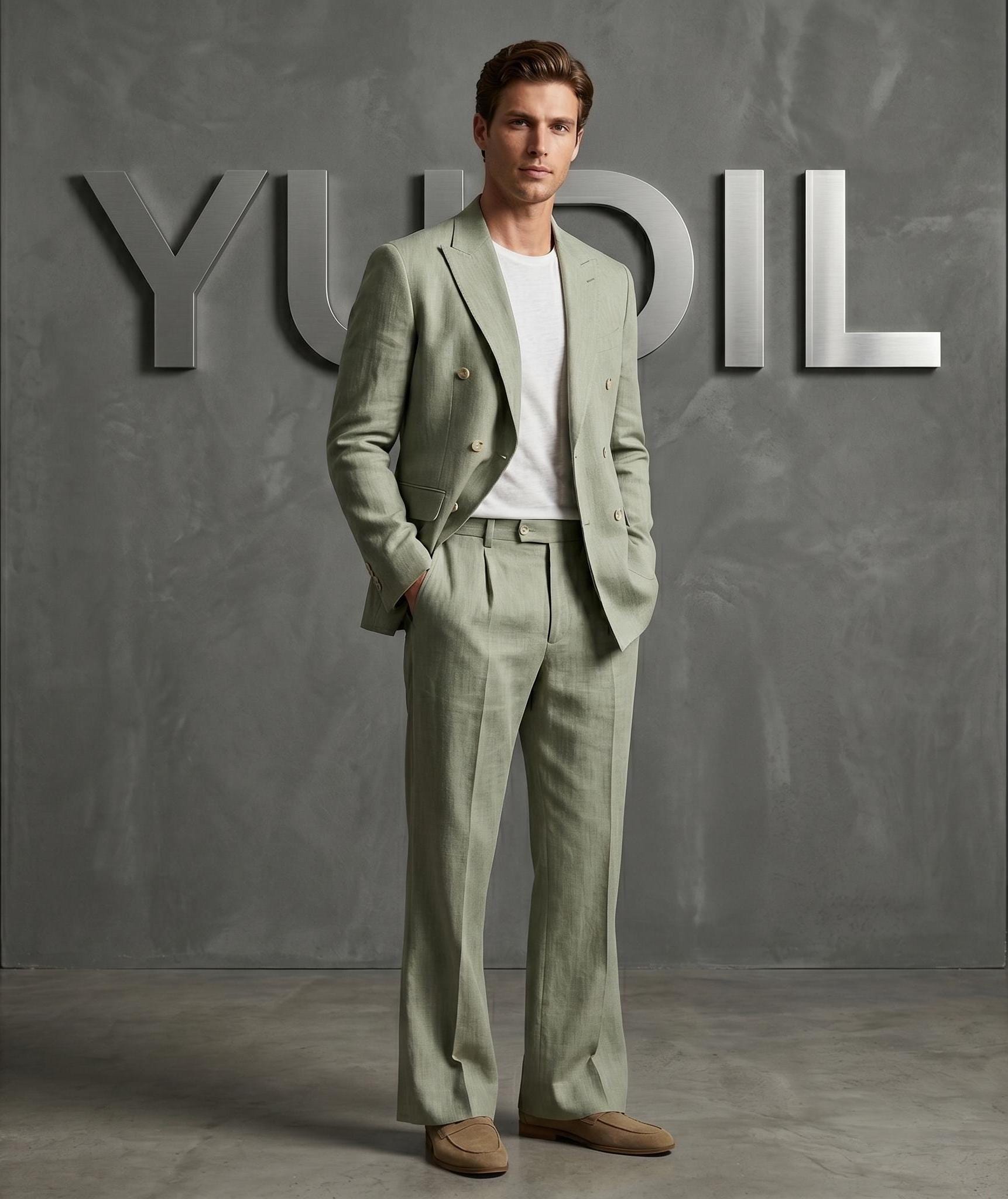 apiece apart green dress Men Office Pants| Green Dress Pant | Sage Green Dress Pants main image 0