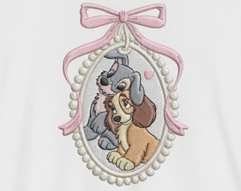 EMBROIDERED Lady And The Tramp File, Disney Dog Lovers Gift, Disneyland Couple Trip Outfits, Best Day Ever