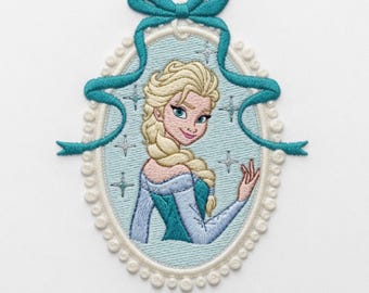 EMBROIDERED Disney Elsa Princess Mirror Coquette Bow File, Disney Frozen Elsa, Birthday Gift, Disneyland Shirt, Family Vacation Trip Shirt