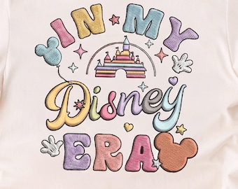 EMBROIDERED In My Disney Era File, Disney Vacation Shirt, Disney Era Shirt, Disneyworld T-Shirt, Disney Castle Shirt, Disney Trip Tee